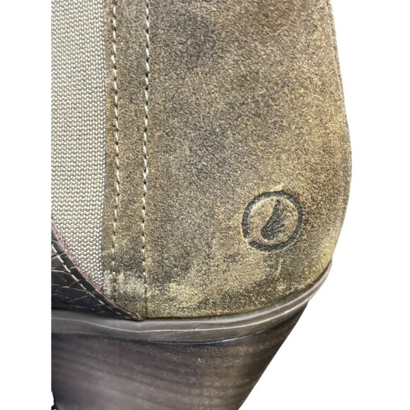 Casta Ankle Booties Dirk Brandy Size 9 Distressed Suede & Leather - Picture 9 of 12